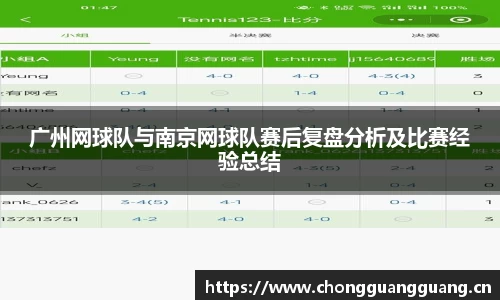 广州网球队与南京网球队赛后复盘分析及比赛经验总结